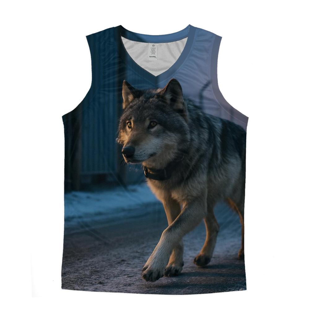 Telemetry Wolf At The Coastal Container Yard cotton sleeveless tops