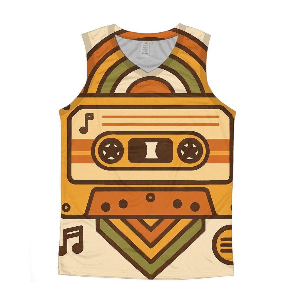 Cassette Tape Geometry Groove personalized athletic tanks