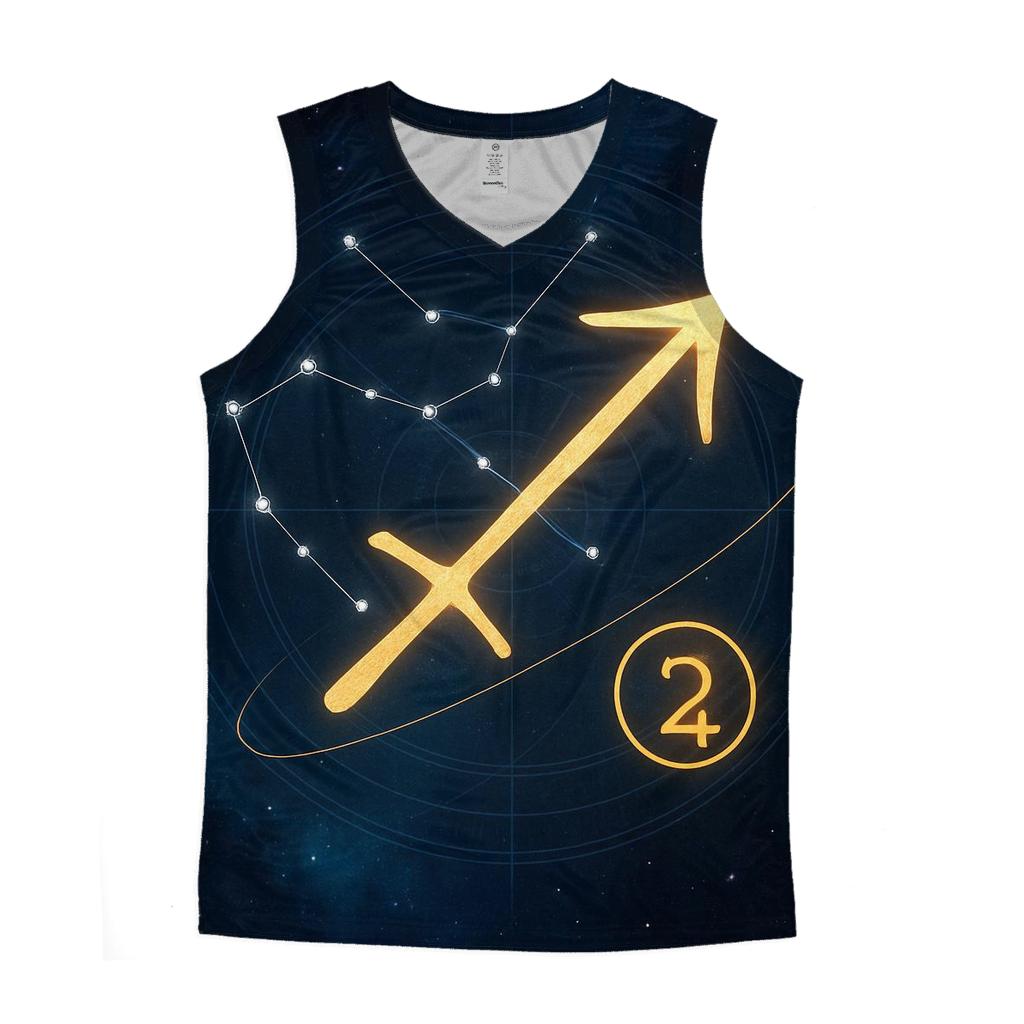 Sagittarius Jupiter Retrograde Star Compass sports performance tank tops