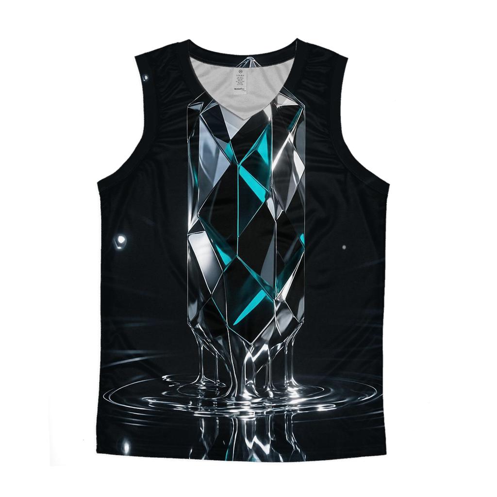 Chrome Prism Drip Monolith graphic print tank tops