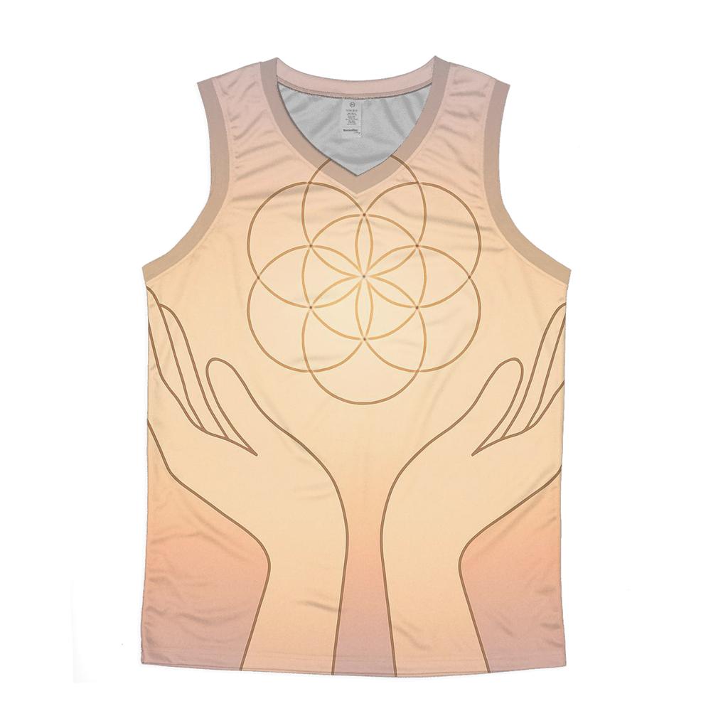 Hands Of Dawn Geometry sports performance tank tops