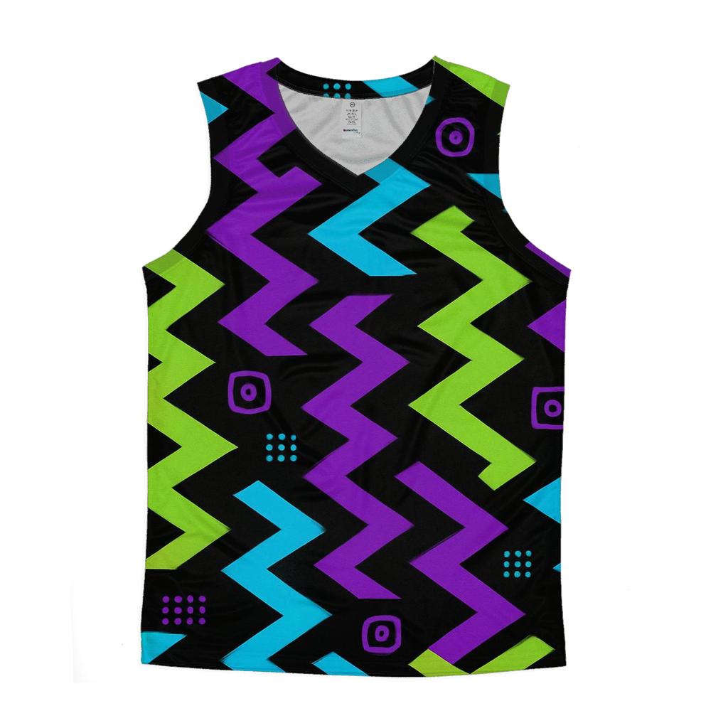 Laser Tag Arena Chevron Camouflage trendy fitted tank tops