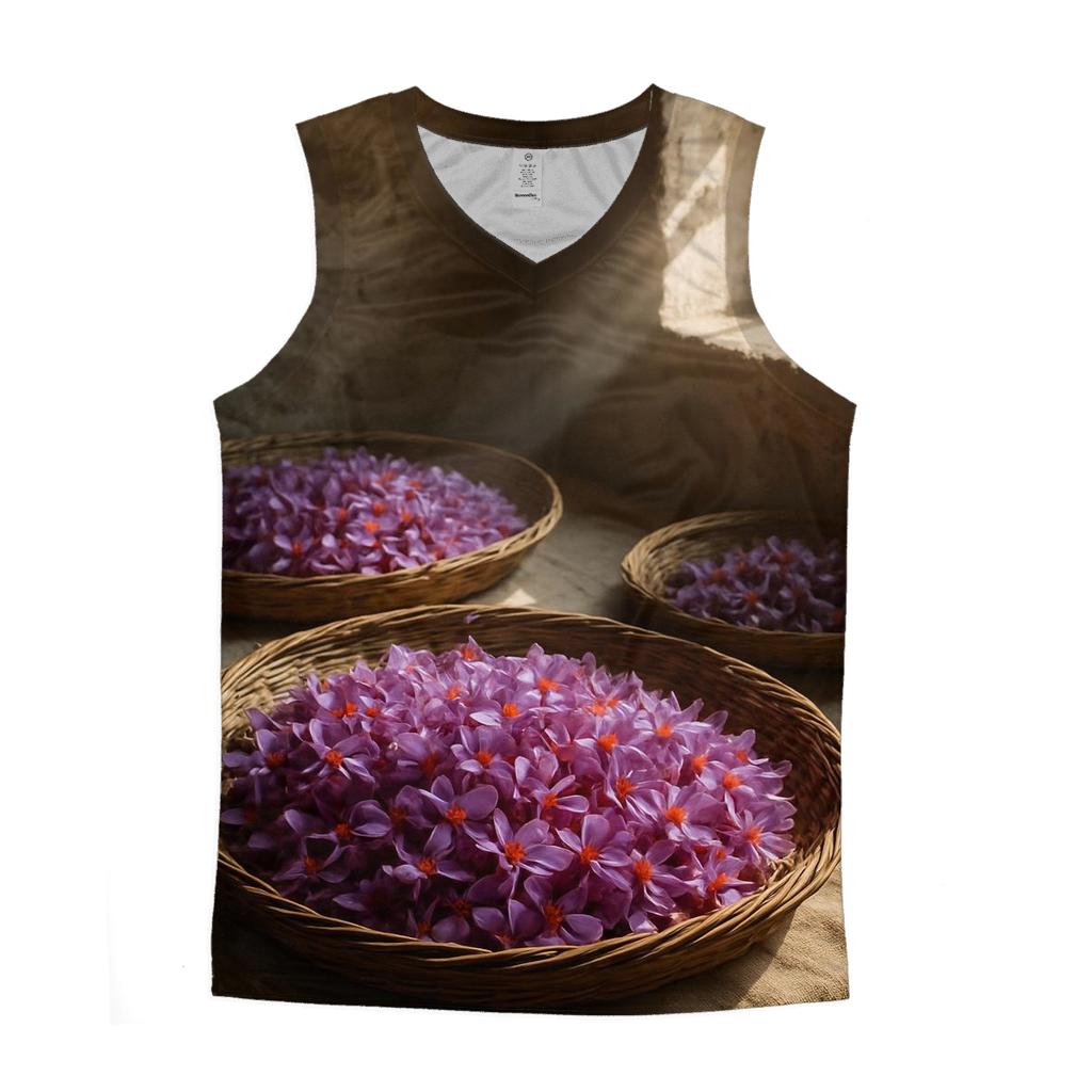 Saffron Crocus Harvest Trays In Mountain Stone Barn custom tank tops