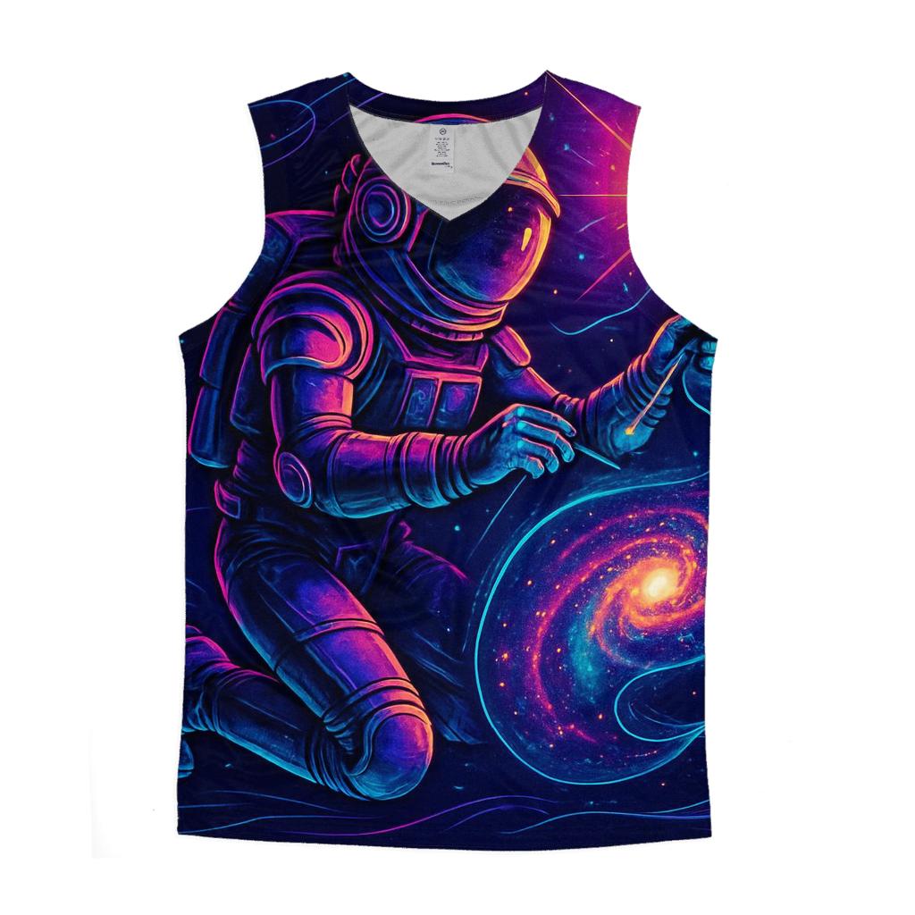 Astral Weaver Of The Chromatic Nebula graphic print tank tops