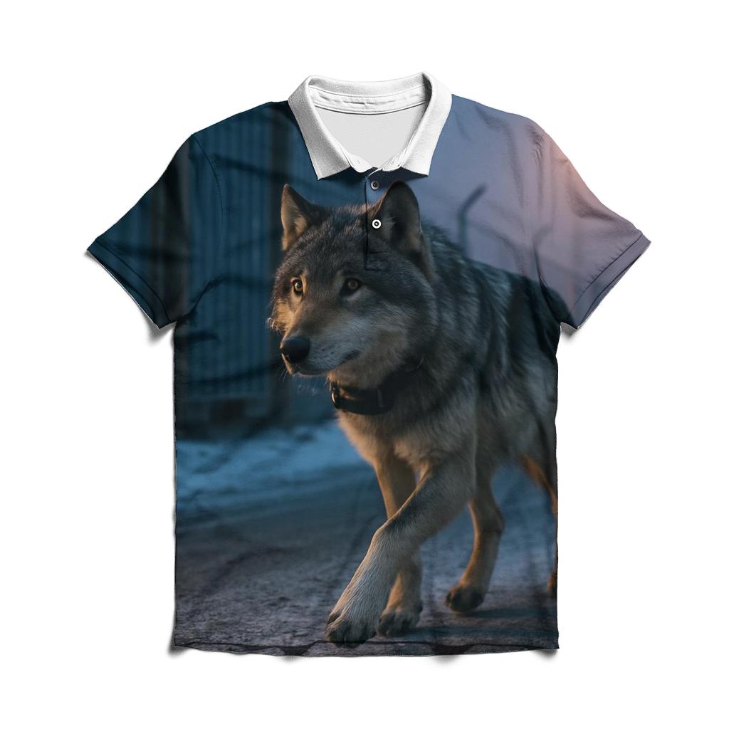 Telemetry Wolf At The Coastal Container Yard classic pique polos