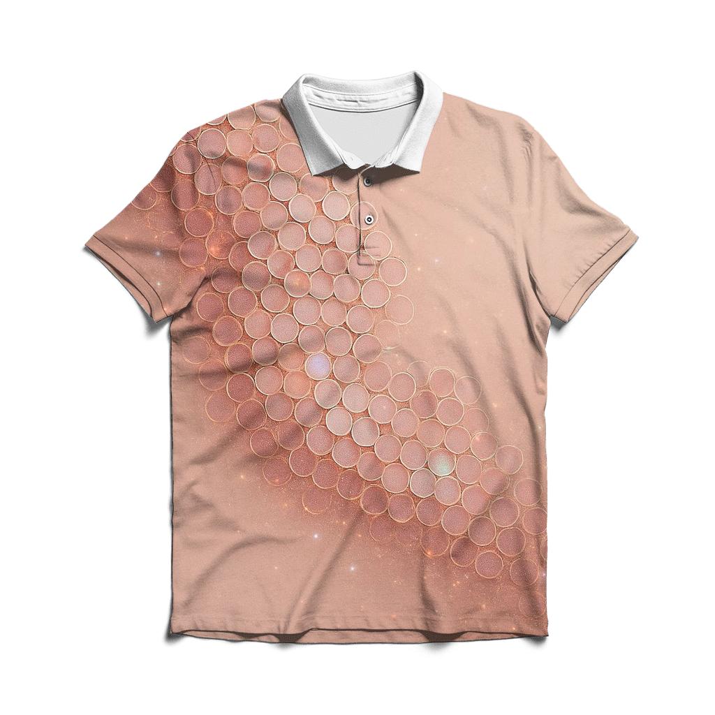 Sequin Nebula Lattice stylish collar polo tees