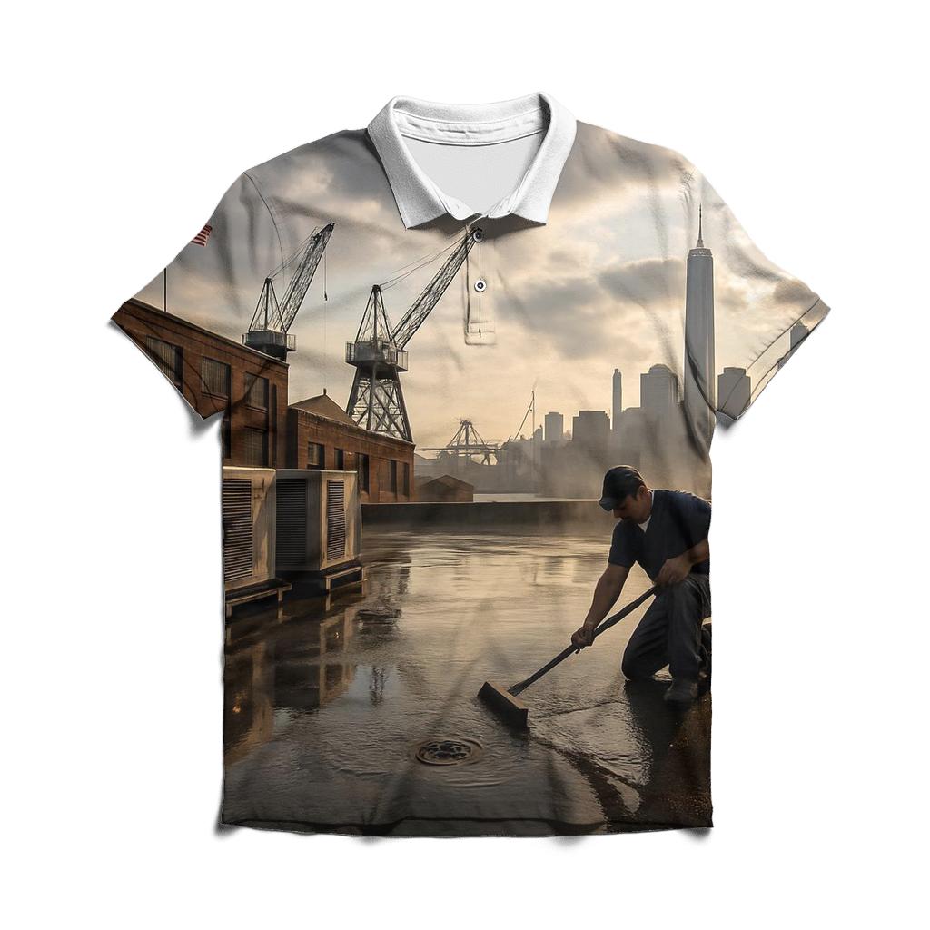 After The Storm At The Brooklyn Navy Yard Roofline classic pique polos