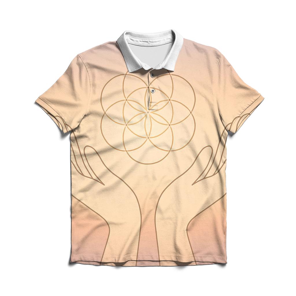Hands Of Dawn Geometry personalized polo shirts