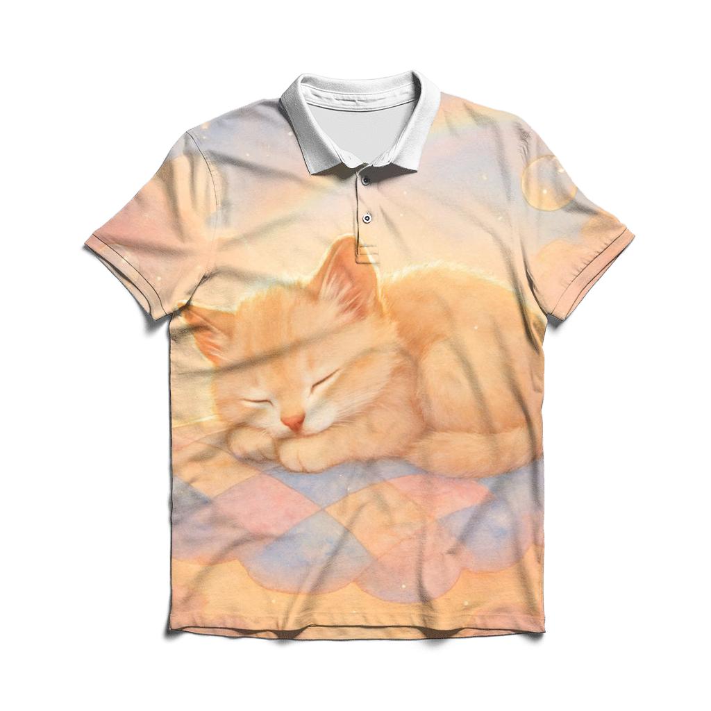 Cloud Quilt Dreamer Kitten branded logo polo shirts