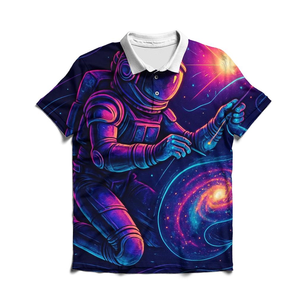 Astral Weaver Of The Chromatic Nebula casual sports polo shirts