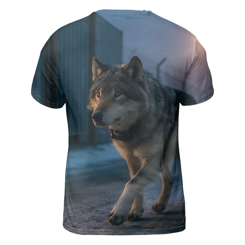Telemetry Wolf At The Coastal Container Yard designer pattern shirts