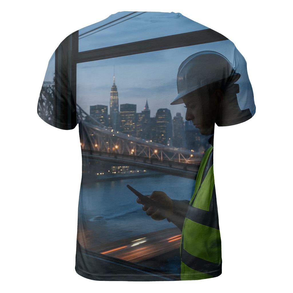 Shift Change Above The East River trendy printed shirt styles
