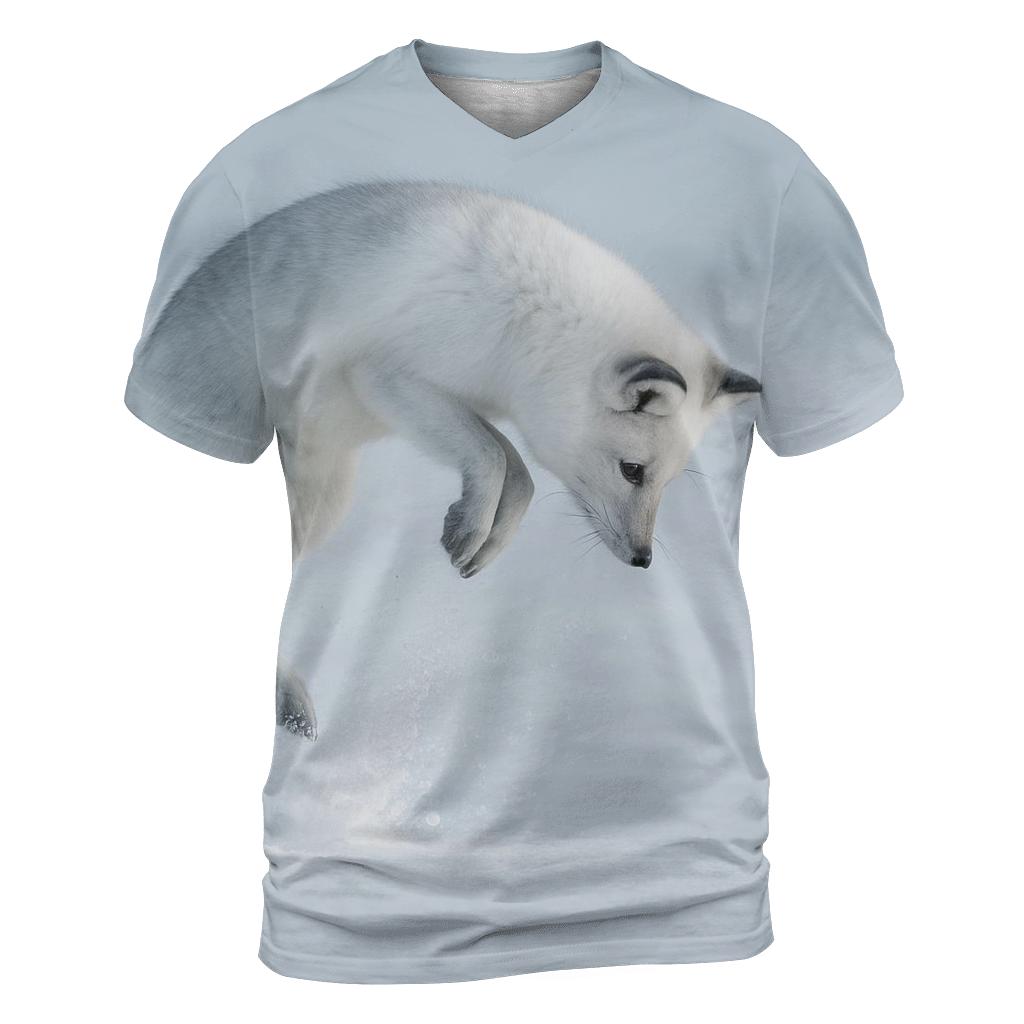 Tundra Pounce Arctic Fox trendy printed shirt styles