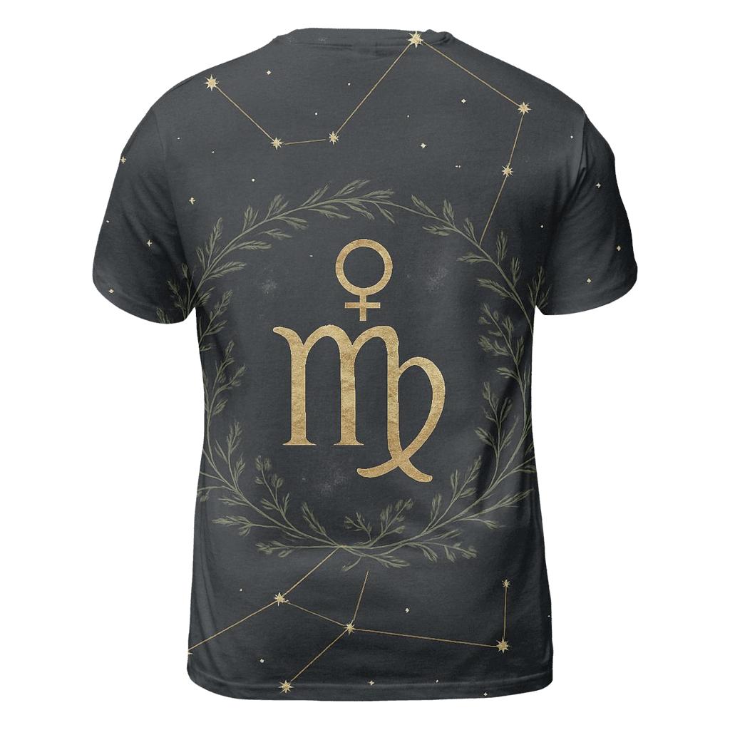 Virgo Mercury Herbarium Constellation Chart statement graphic shirts