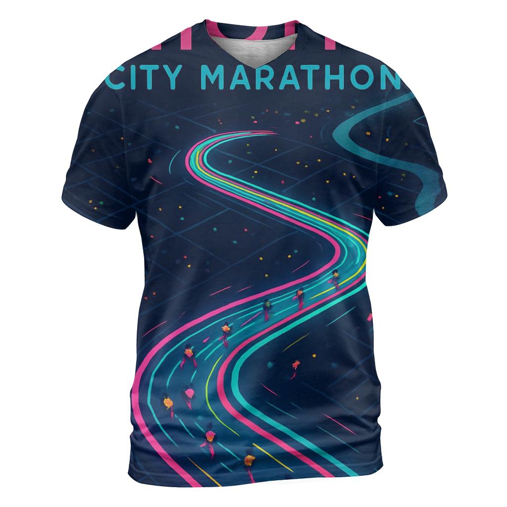 Midnight Marathon Heat Map designer pattern shirts