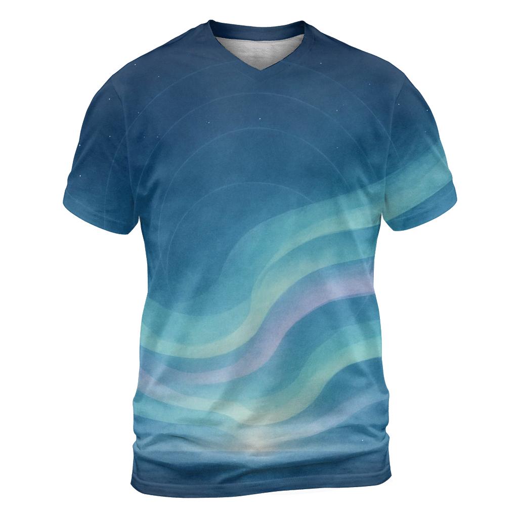 Aurora Of Stillness artistic all-over print tops