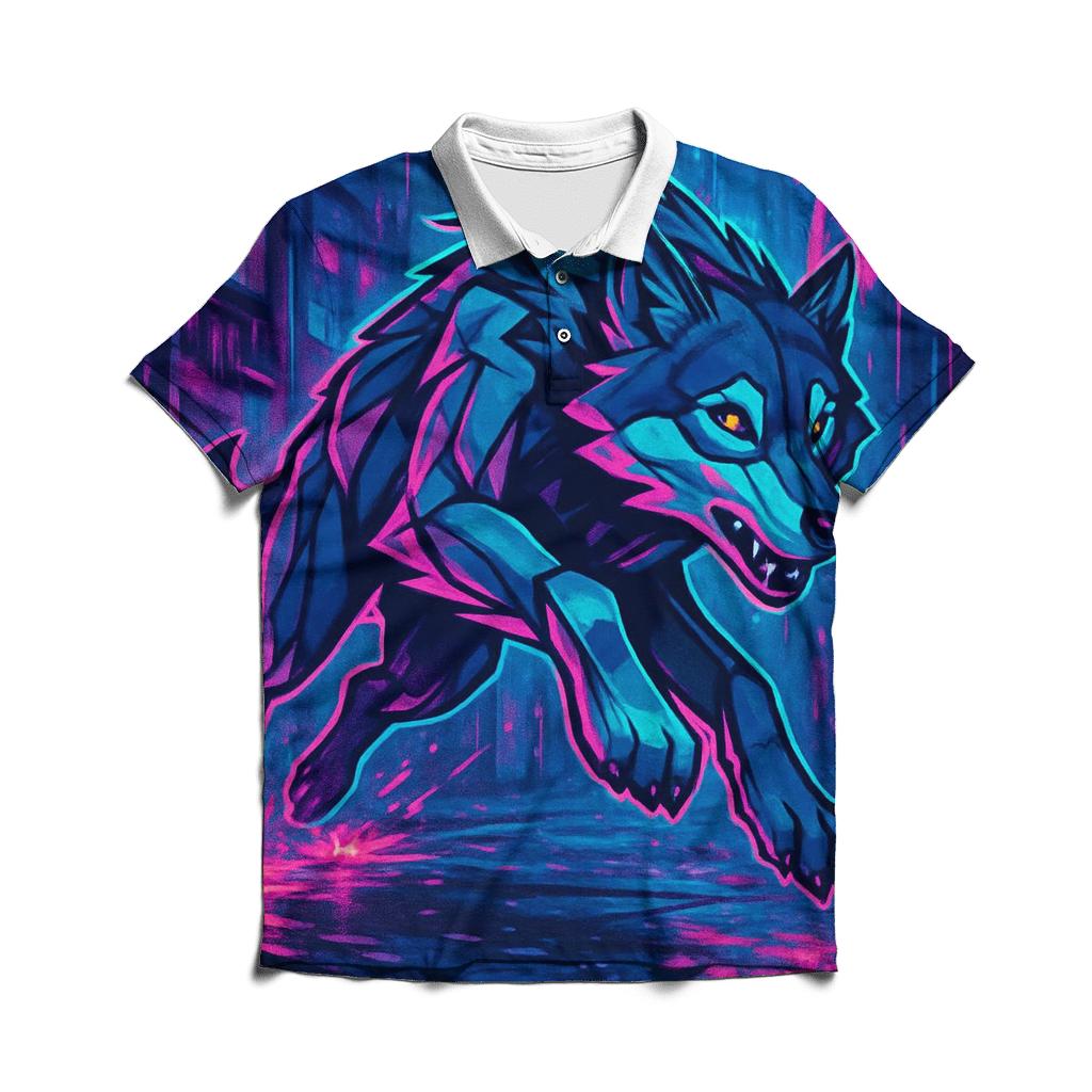 Neon Monsoon Street Wolf Run classic pique polos