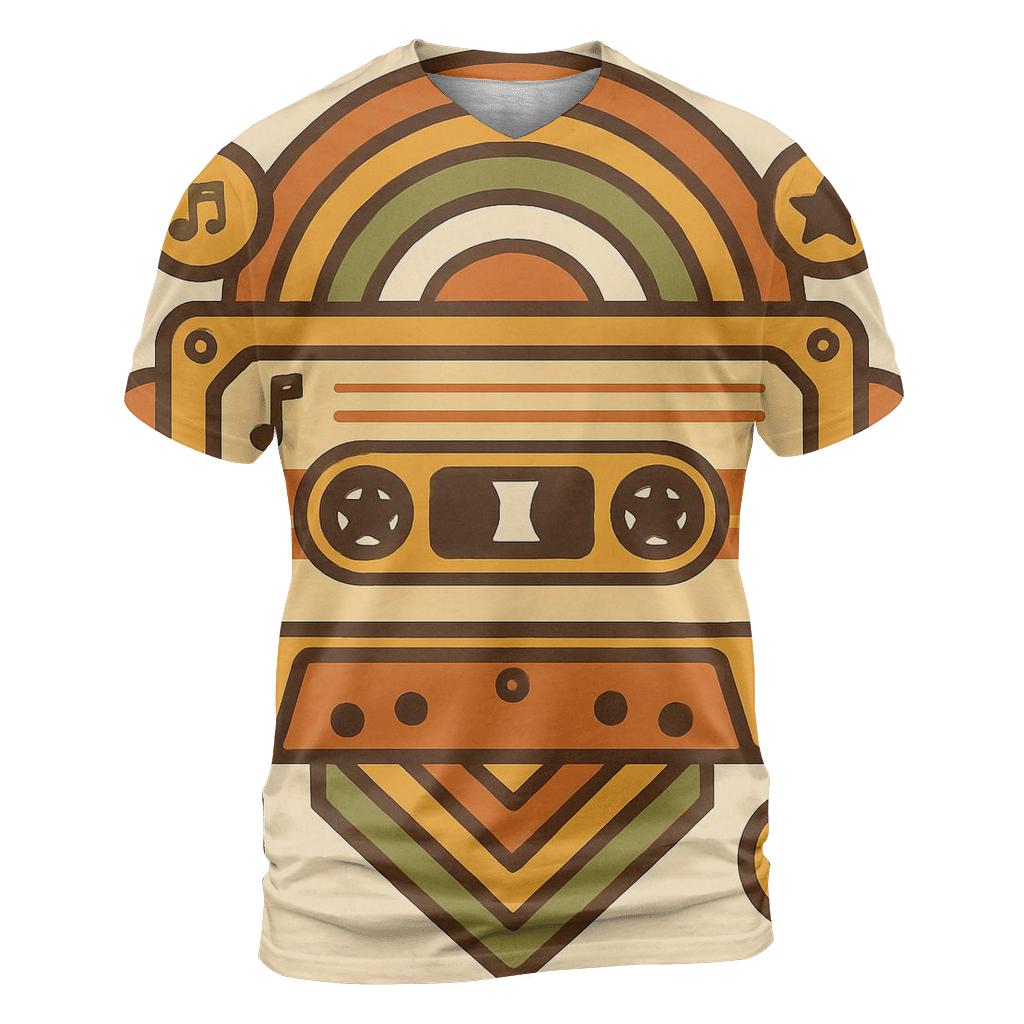 Cassette Tape Geometry Groove personalized full print shirts