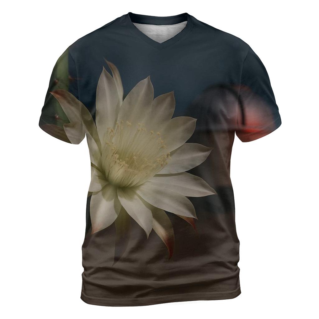 Night Blooming Cereus Under Desert Observatory Glow custom all-over print shirts