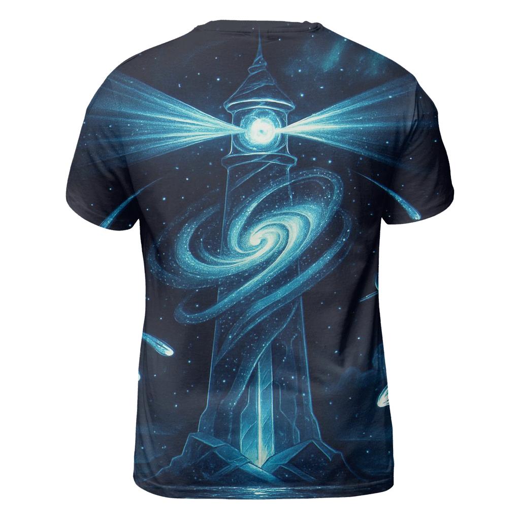 The Lighthouse That Guides Lost Comets vibrant all-over design tees