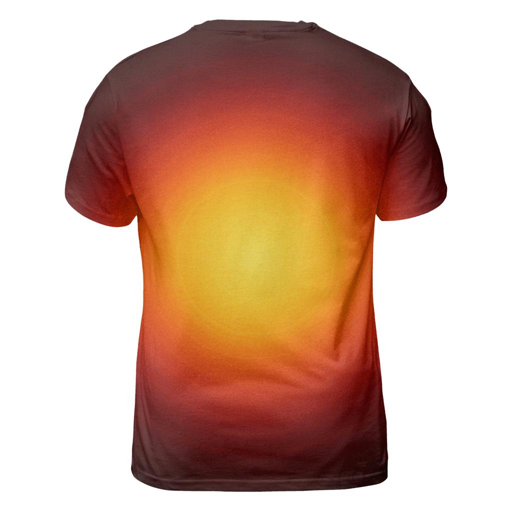 Solar Corona Ember Fade creative print fashion shirts