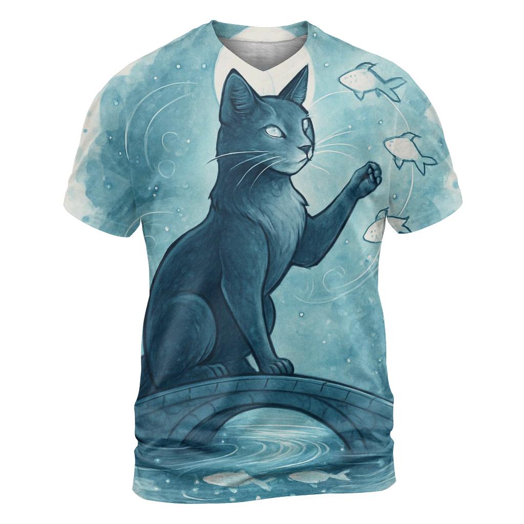 Lantern Tide Guardian Cat designer pattern shirts