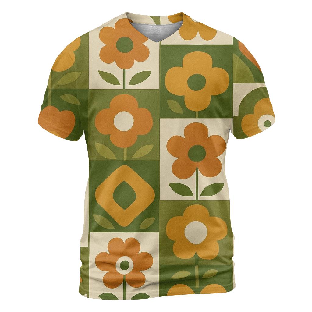 Avocado Kitchen Tile Bloom artistic all-over print tops