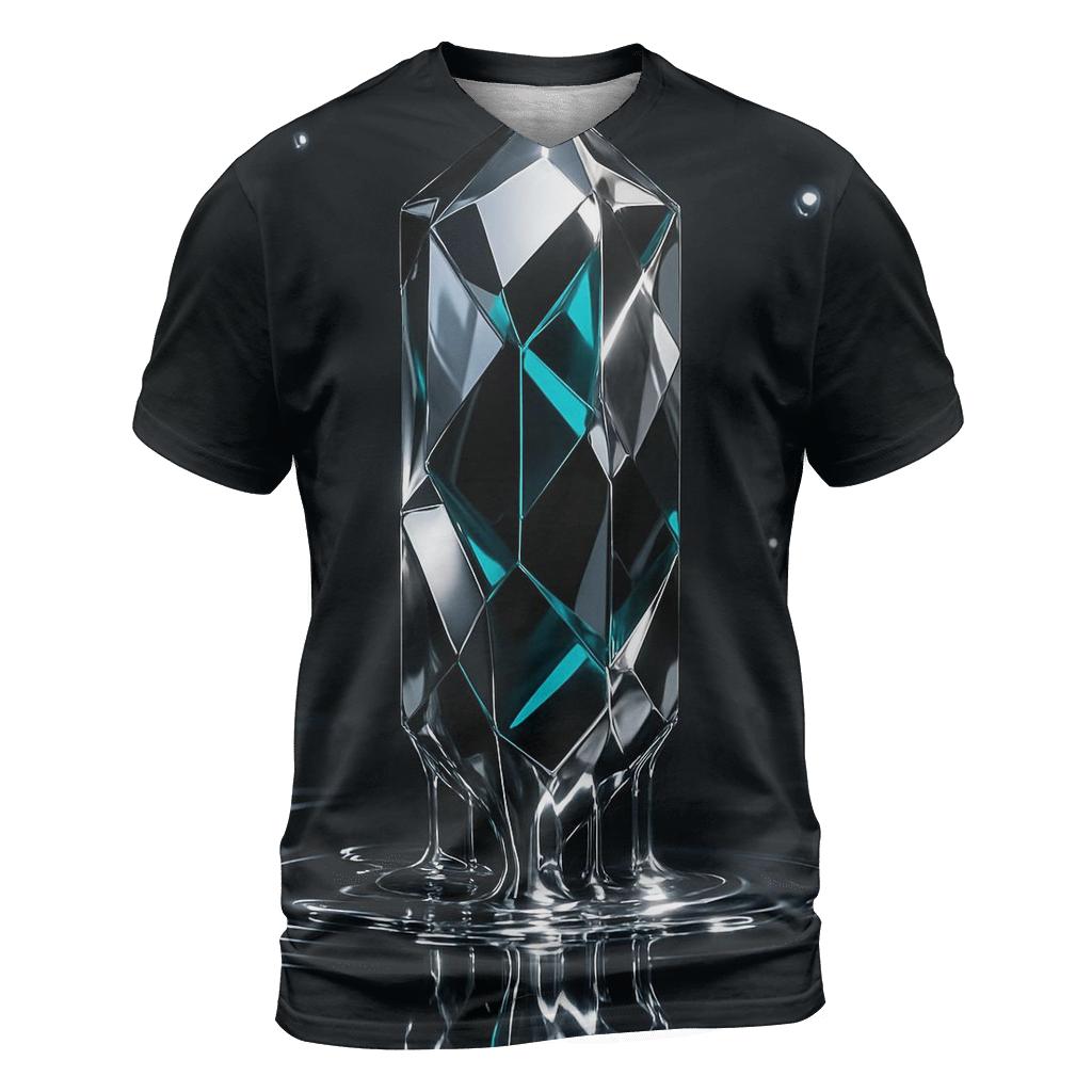 Chrome Prism Drip Monolith vibrant all-over design tees