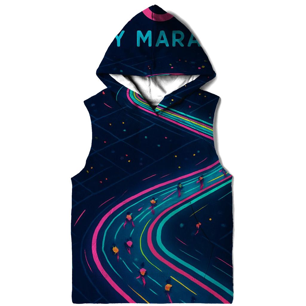 Midnight Marathon Heat Map embroidered hoodies