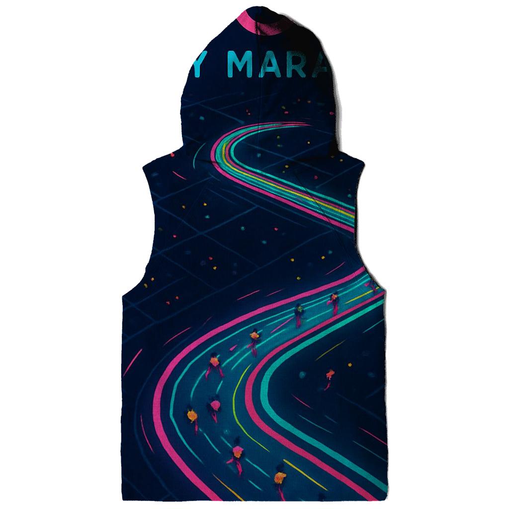 Midnight Marathon Heat Map embroidered hoodies