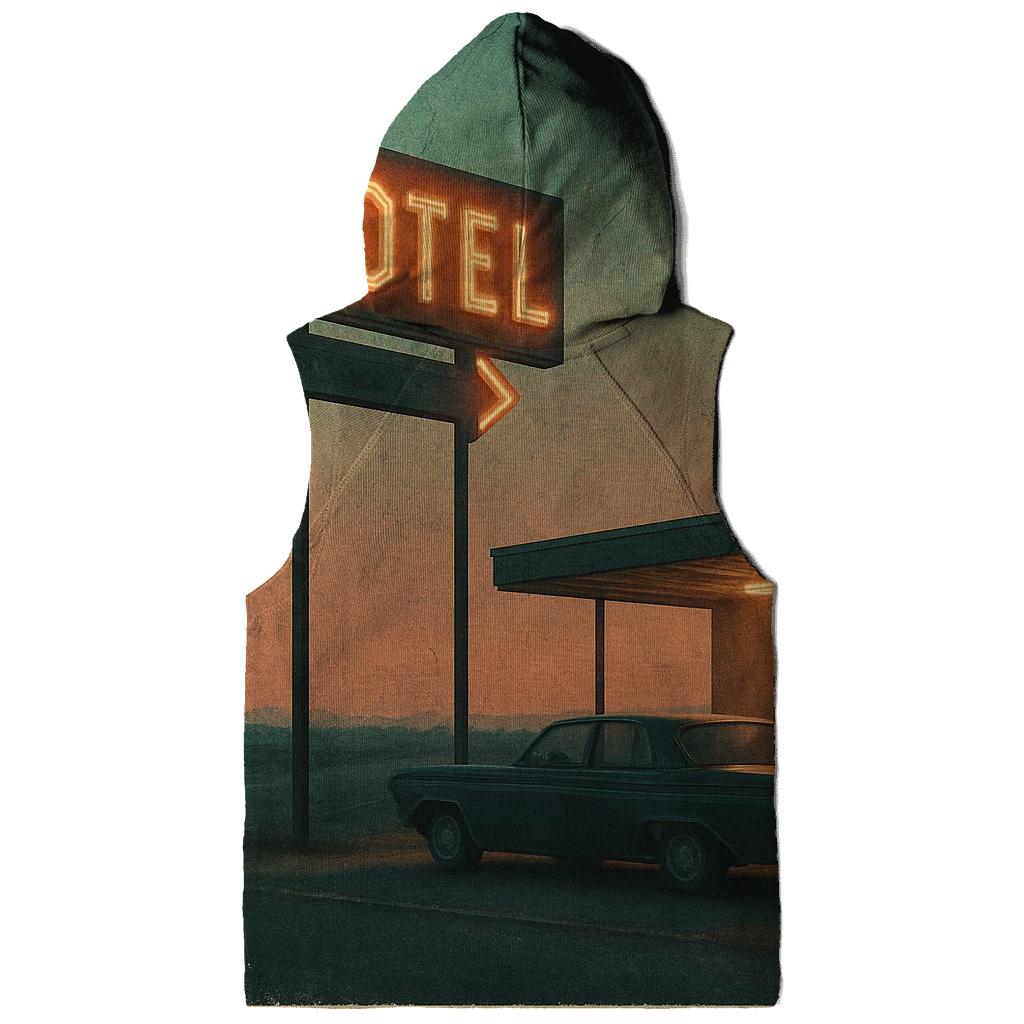 Weathered Night Drive Motel Postcard pullover hoodies