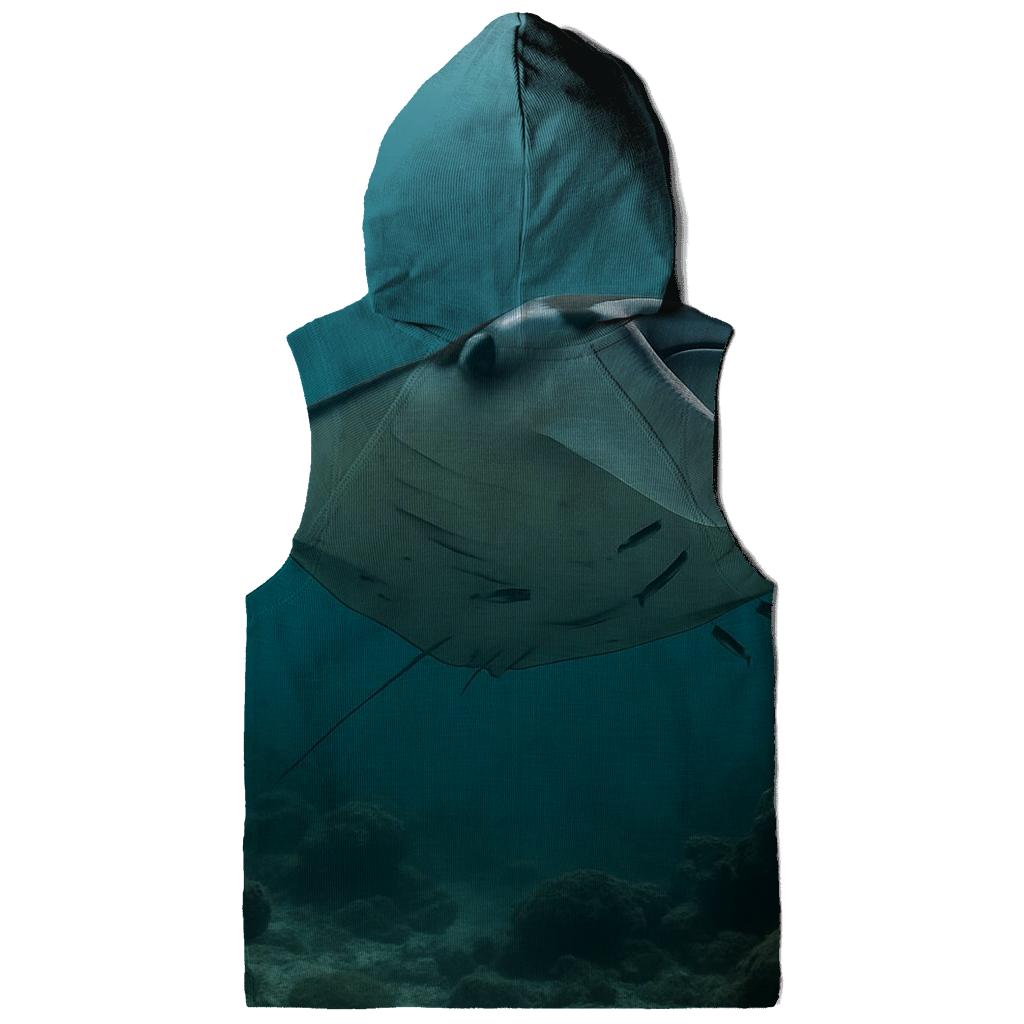 Reef Halo Manta Cleaning Pass printed hoodies