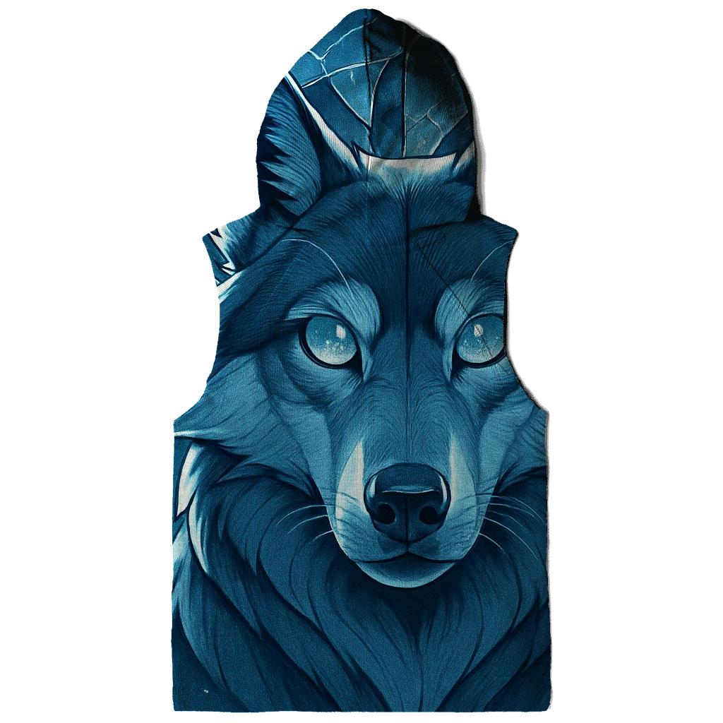 The Lunar Glass Sentinel Wolf custom hoodies