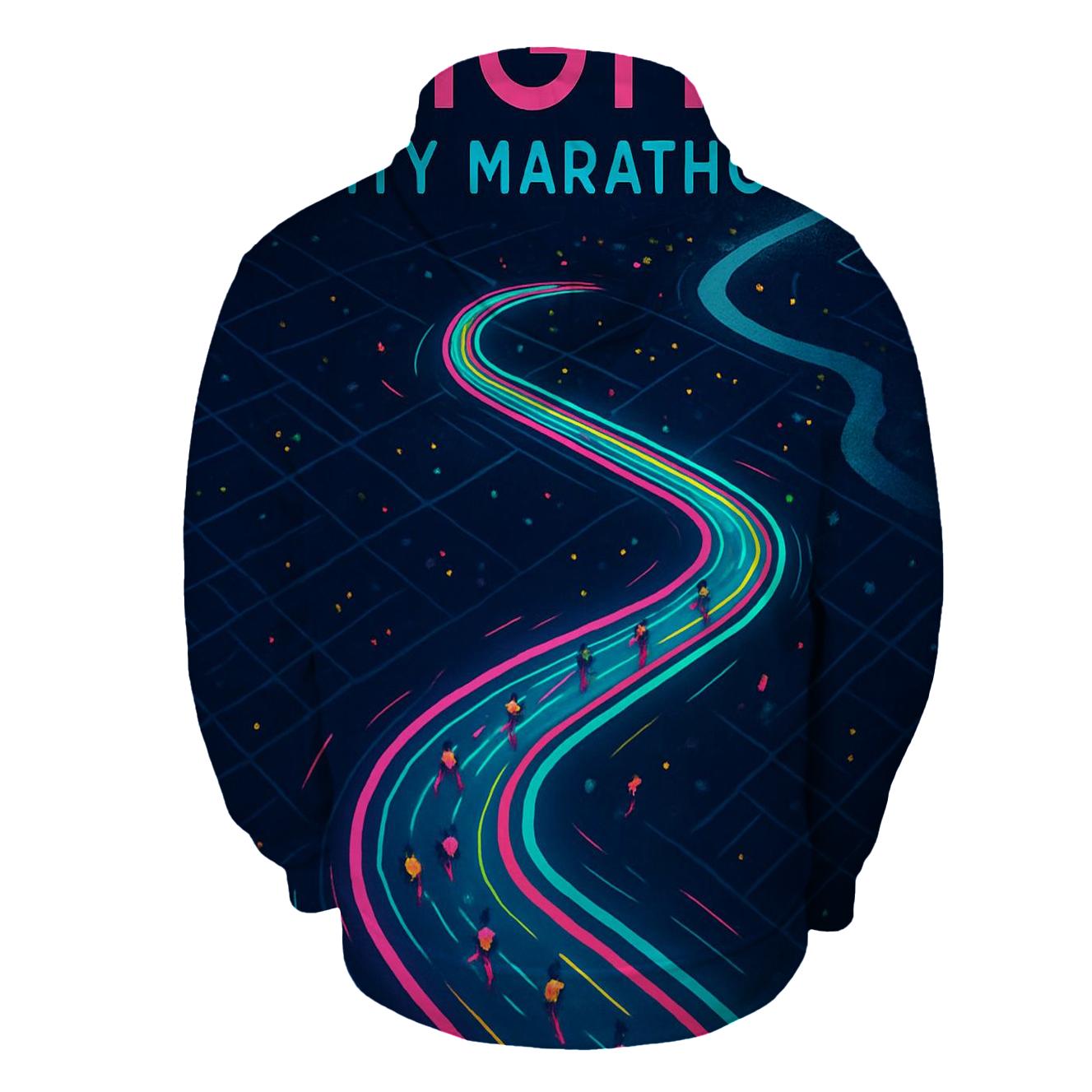 Midnight Marathon Heat Map pullover hoodies