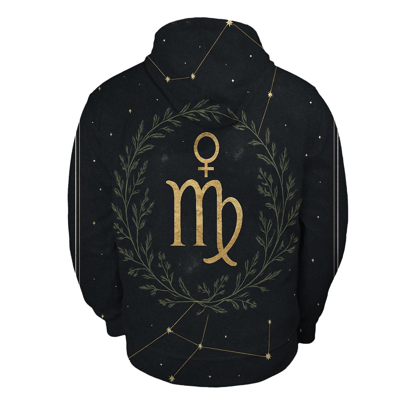 Virgo Mercury Herbarium Constellation Chart hoodie styles