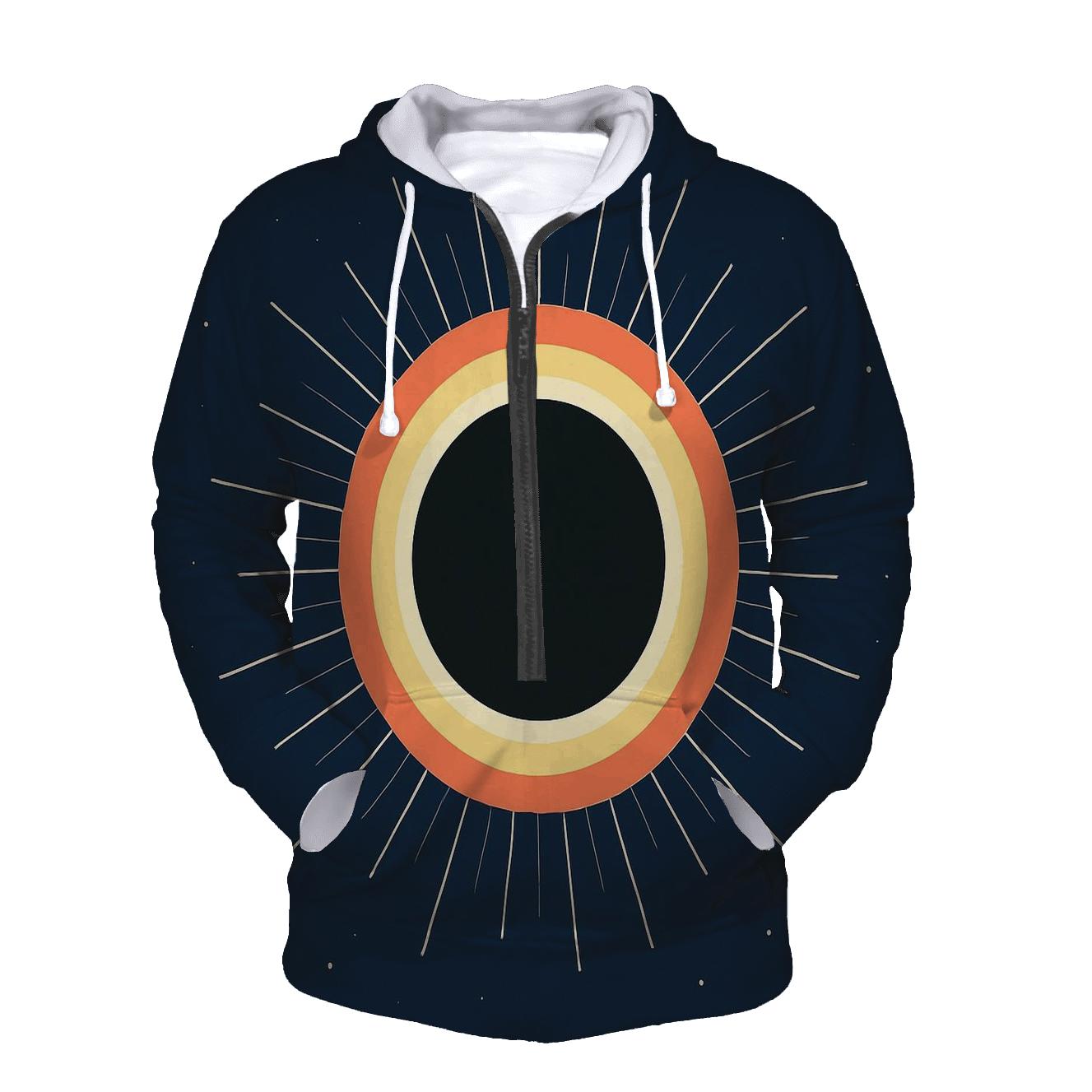 Eclipse Corona Petal Array embroidered hoodies