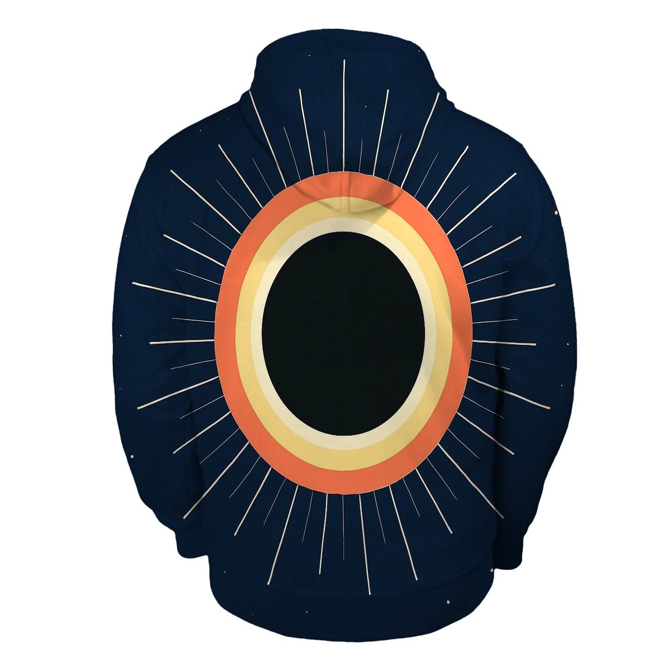 Eclipse Corona Petal Array embroidered hoodies