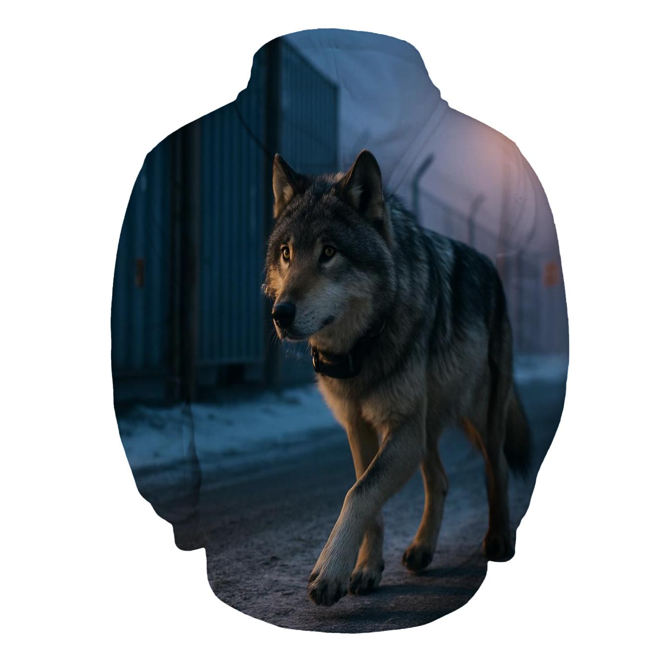 Telemetry Wolf At The Coastal Container Yard premium hoodies