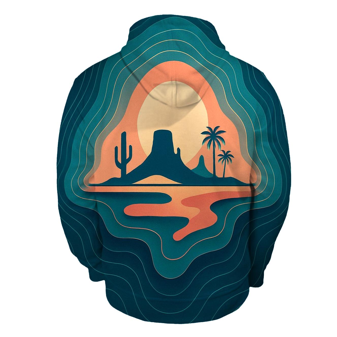 Prismatic Topography Mirage zip-up hoodies