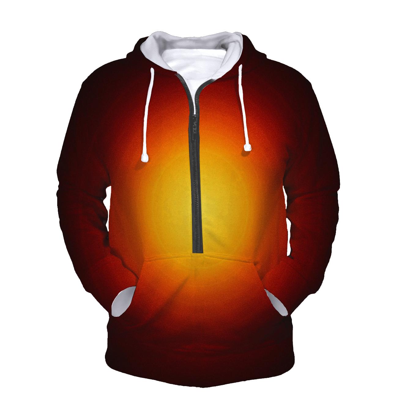 Solar Corona Ember Fade printed hoodies