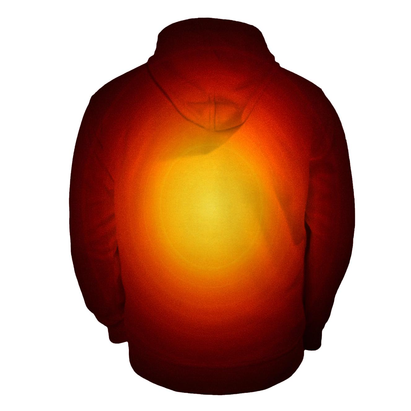Solar Corona Ember Fade printed hoodies