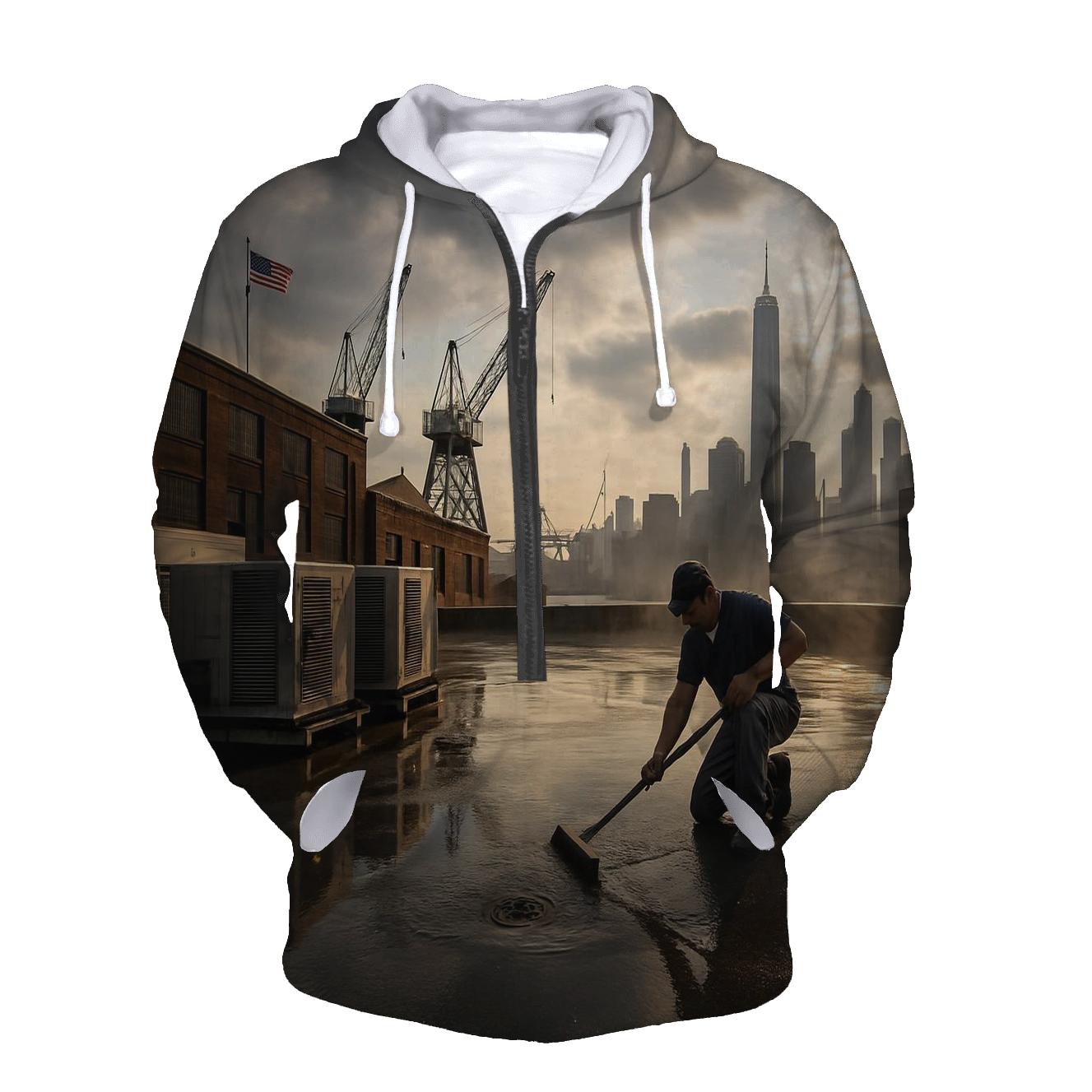 After The Storm At The Brooklyn Navy Yard Roofline printed hoodies