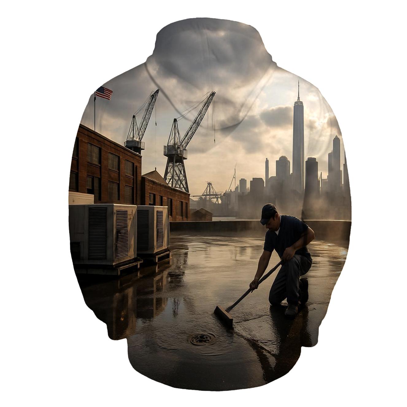 After The Storm At The Brooklyn Navy Yard Roofline printed hoodies
