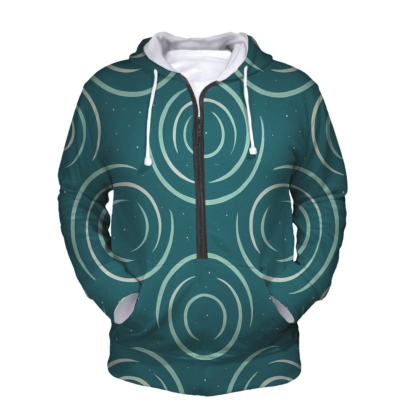 Gravitational Lens Arc Tapestry Field zip-up hoodies