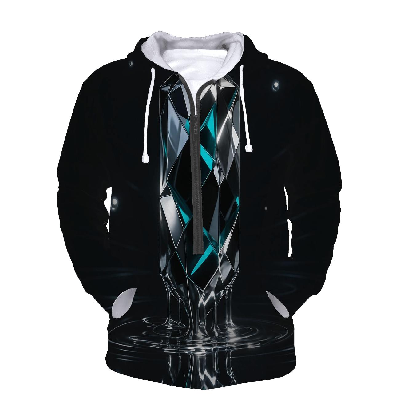 Chrome Prism Drip Monolith embroidered hoodies