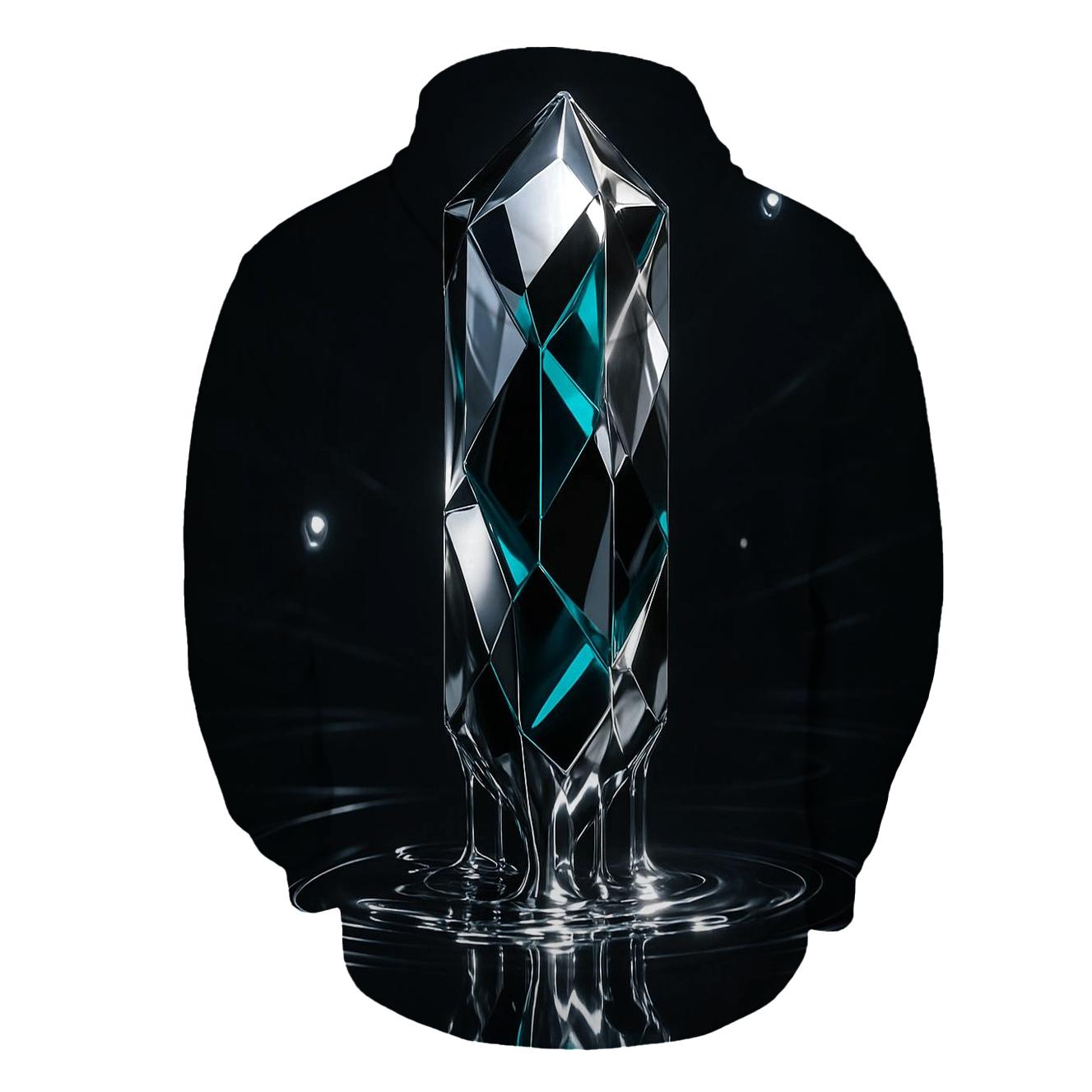 Chrome Prism Drip Monolith embroidered hoodies