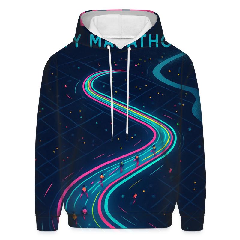 Midnight Marathon Heat Map pullover hoodies