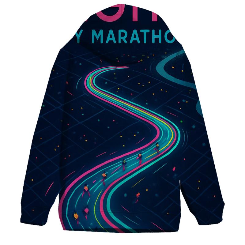 Midnight Marathon Heat Map pullover hoodies