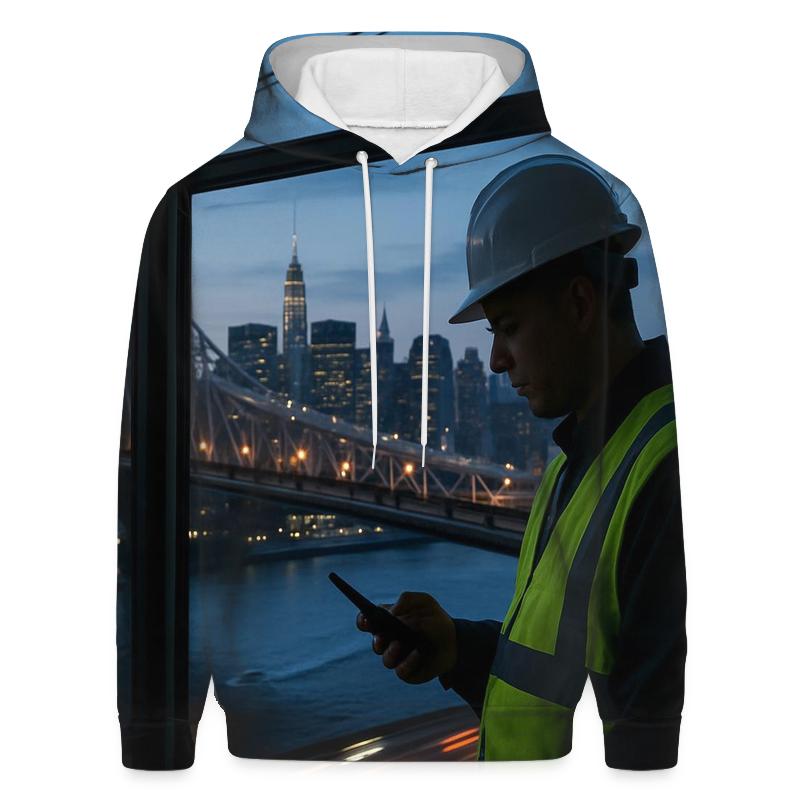Shift Change Above The East River pullover hoodies