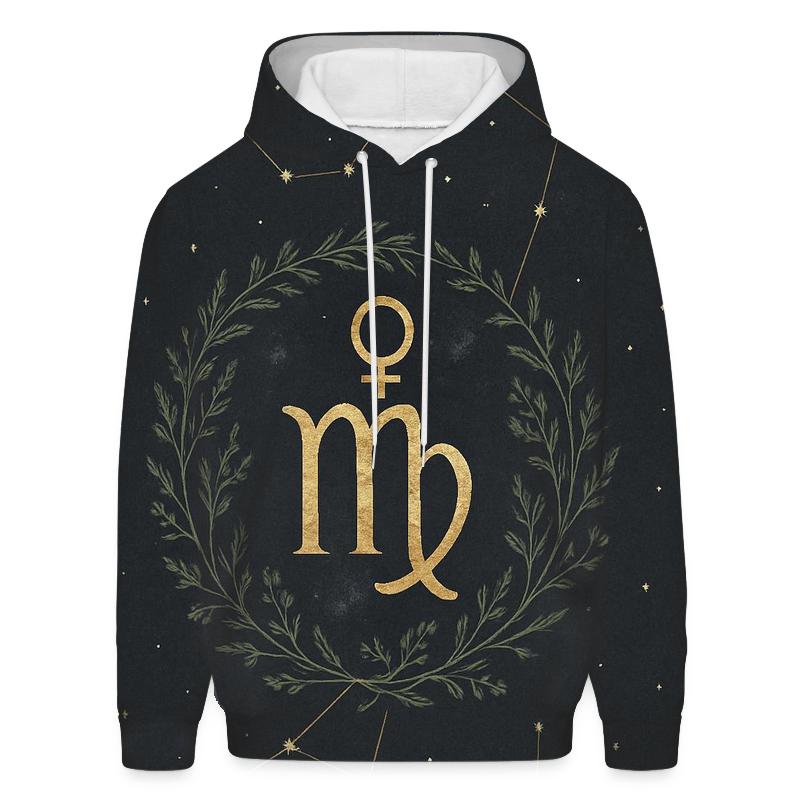 Virgo Mercury Herbarium Constellation Chart heavyweight hoodies